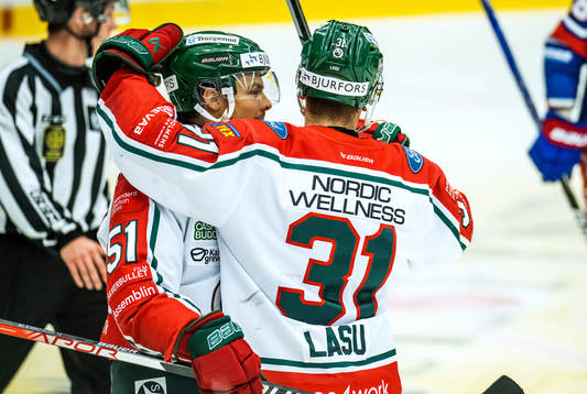 Frölundas Mats Rosseli Olsen jublar