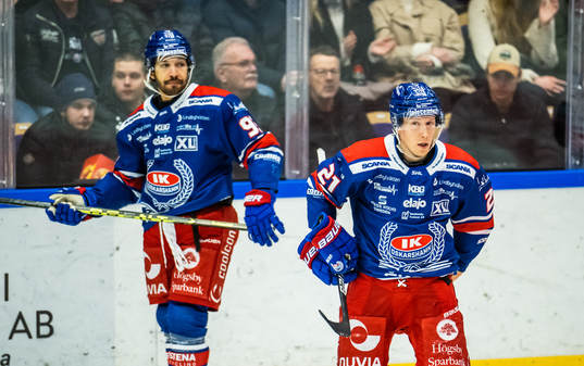 Oskarshamns Cameron Brace och Myles Powell deppar