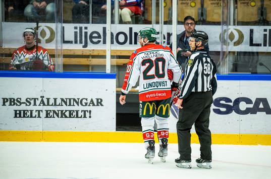 Frölundas Joel Lundqvist blir utvisad