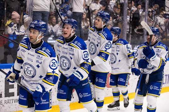 Leksands spelarna jublar