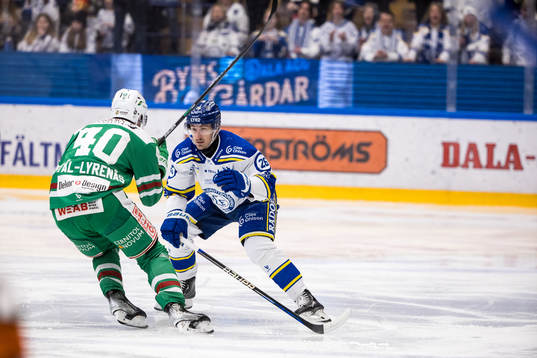 Rögles Oskar Stål-Lyrenäs och Leksands Patrik Noren