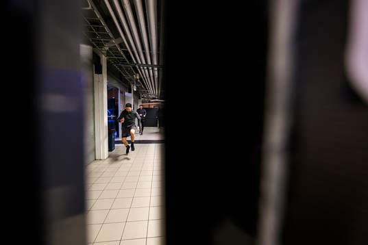 Brynäs spelare värmer upp