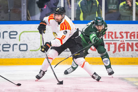 Brynäs Anton Rödin och Färjestads Linus Johansson