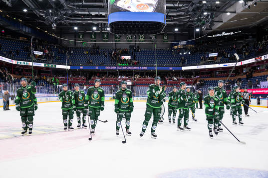 Färjestads spelare jublar
