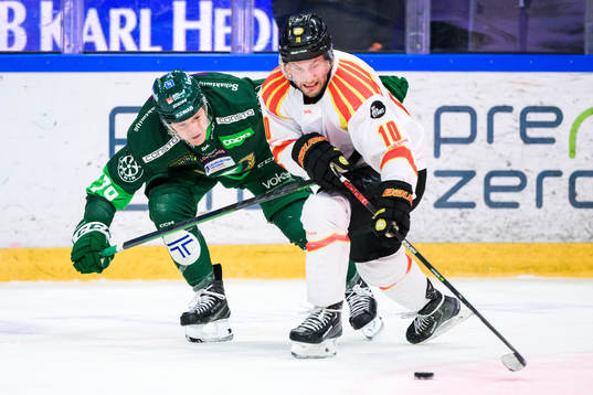 Färjestads Patrik Lundh och Brynäs Johan Larsson