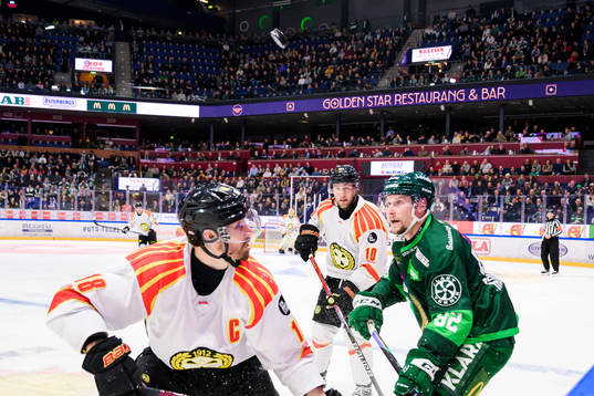 Brynäs Anton Rödin och Färjestads Jasse Ikonen