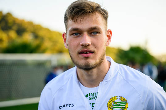 Ludvig Svanberg of Hammarby is interviewed by the media