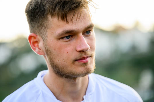 Ludvig Svanberg of Hammarby is interviewed by the media