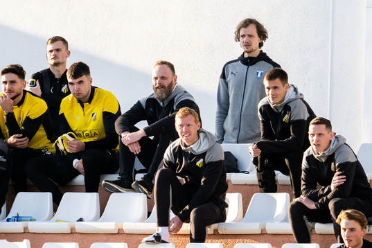 Malmö FF scout  Robin Asterhed på läktaren