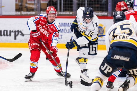 Timrås Jonathan Dahlén och HV71s Joseph Laleggia