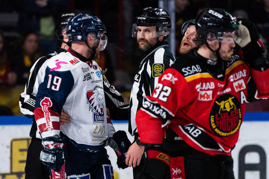 Linköpings Patrick Russell och Luleås Leo Komarov