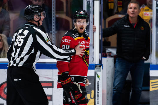 Luleås Brendan Shinnimin reagerar