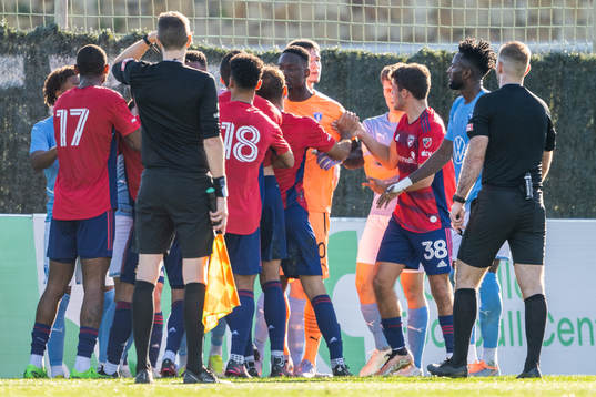 Irritated between players of Malmö FF and of Dallas