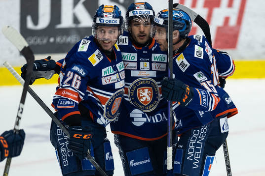 Växjös Joel Kellman, Jayden Halbgewachs och Dan Sexton
