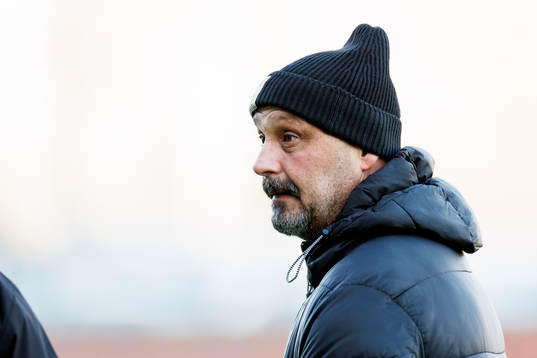 Utsiktens manager Bosko Orovic före träningsmatchen i