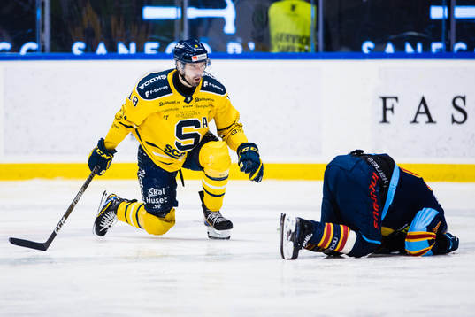 Södertäljes Linus Videll och Djurgårdens Linus Klasen