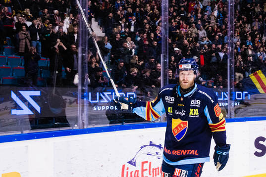 Djurgårdens Linus Klasen jublar