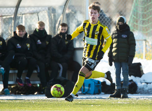 IFK Hässleholms Jussi Tikkanen i träningsmatchen mellan