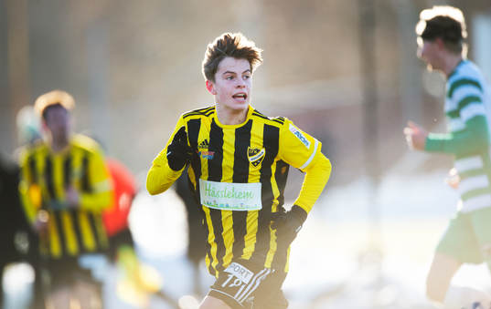 IFK Hässleholms Jussi Tikkanen i träningsmatchen mellan