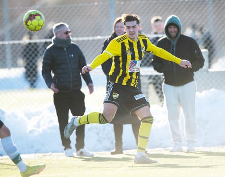 IFK Hässleholms Axel Winberg i träningsmatchen mellan IFK