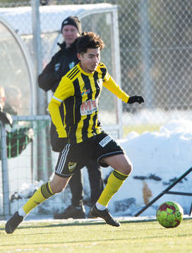IFK Hässleholms Alireza Nazari i träningsmatchen mellan