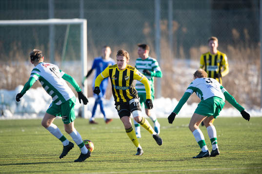 IFK Hässleholms Isaac Holmberg i träningsmatchen mellan
