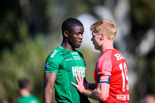 Ibrahima Fofana of Hammarby and Sivert Heltne Nilsen of
