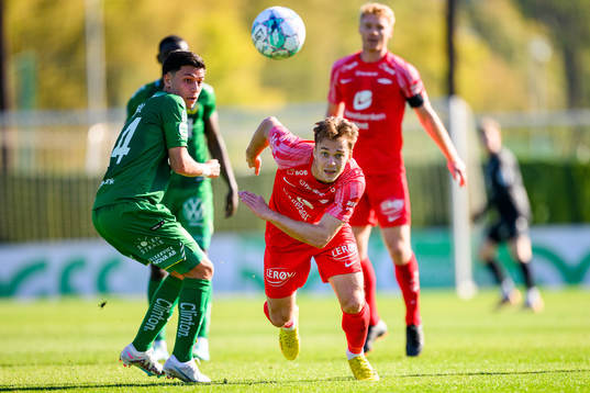 Alper Demirol of Hammarby and Felix Horn Myhre of Brann