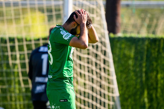 Montader Madjed of Hammarby looks dejected