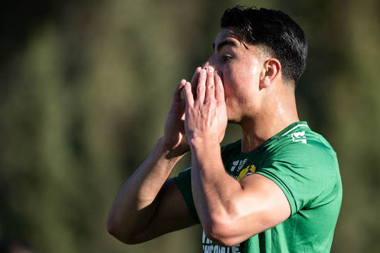 Jusef Erabi of Hammarby looks dejected