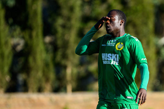 Ibrahima Fofana of Hammarby looks dejected
