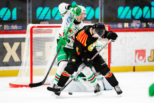 Rögles Adam Engström och Brynäs Greg Scott