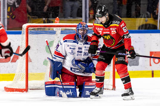 Luleås Konstantin Komarek deppar framför Oskarshamns
