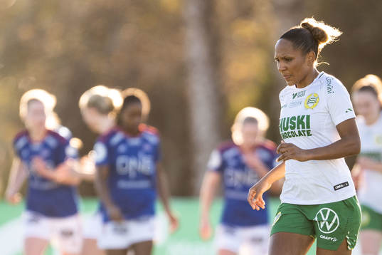 Madelen Janogy of Hammarby looks dejected