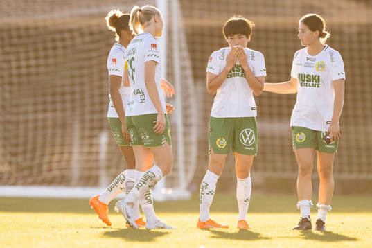 Maika Hamano of Hammarby looks dejected