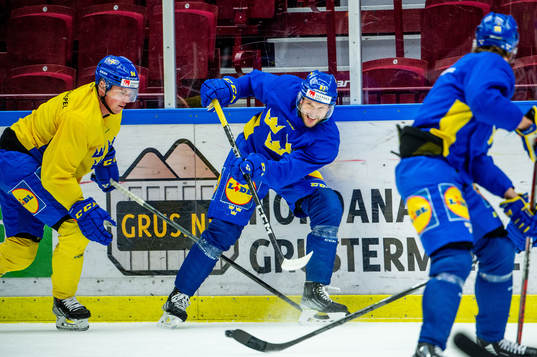 Joel Persson and Theodor Lennström of Sweden at a practice