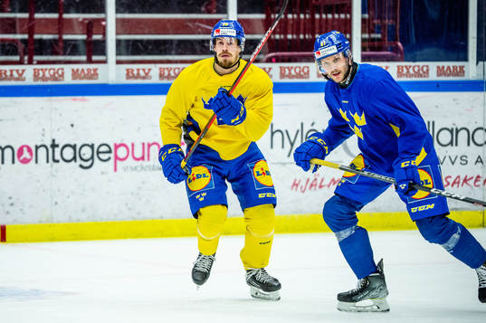 Olle Alsing and Theodor Lennström of Sweden at a practice