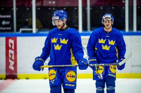 Theodor Lennström and Isac Brännström of Sweden at a