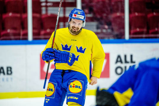 Anton Lander of Sweden at a practice session