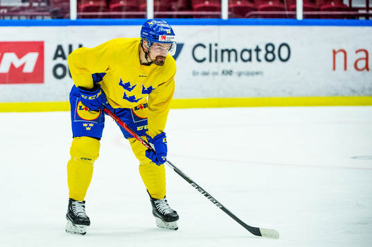 Anton Lander of Sweden at a practice session