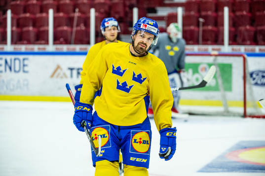 Anton Lander of Sweden at a practice session