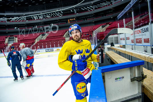 Anton Lander of Sweden at a practice session
