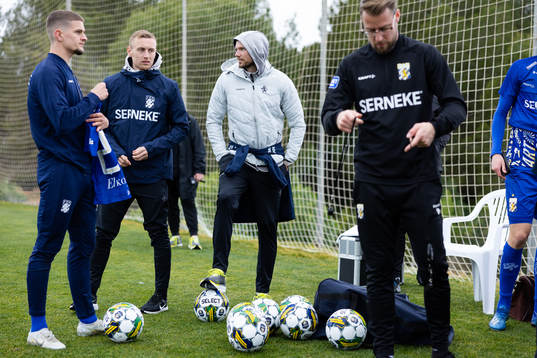 IFK Göteborgs Sebastian Ohlsson och Marcus Berg innan