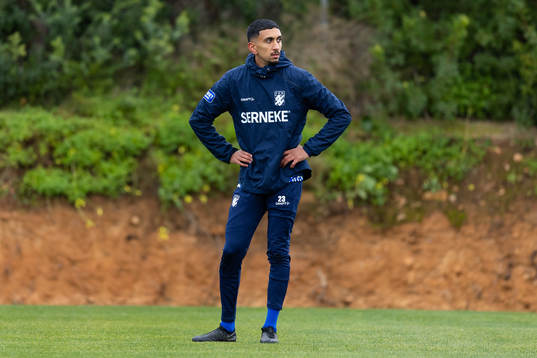 IFK Göteborgs Amir Al Amari innan träningsmatchen i