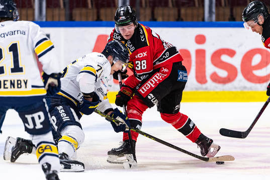 HV71s Radan Lenc och Luleås Olli Nikupeteri