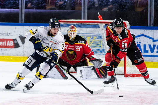 HV71s Radan Lenc och Luleås Erik Gustafsson