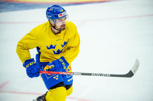 Anton Lander of Sweden at a practice session