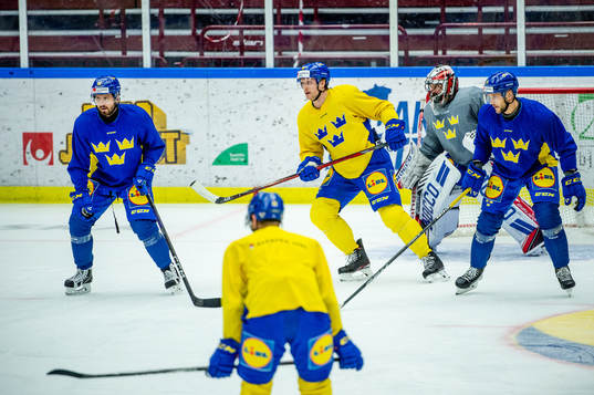 Lukas Bengtsson, Carl Klingberg, goalkeeper Jhonas Enroth