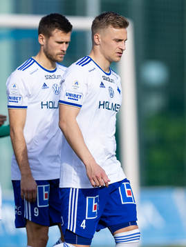Norrköpings Marco Lund innan träningsmatchen i fotboll