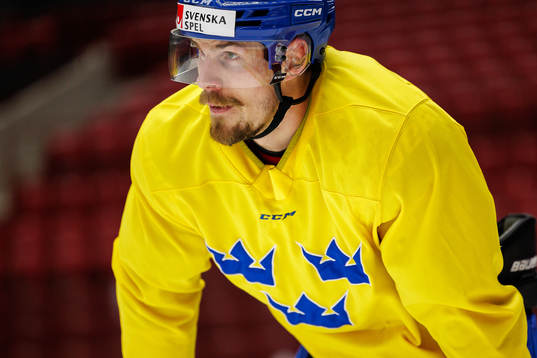 Emil Larsson of Sweden at a practice session ahed of the